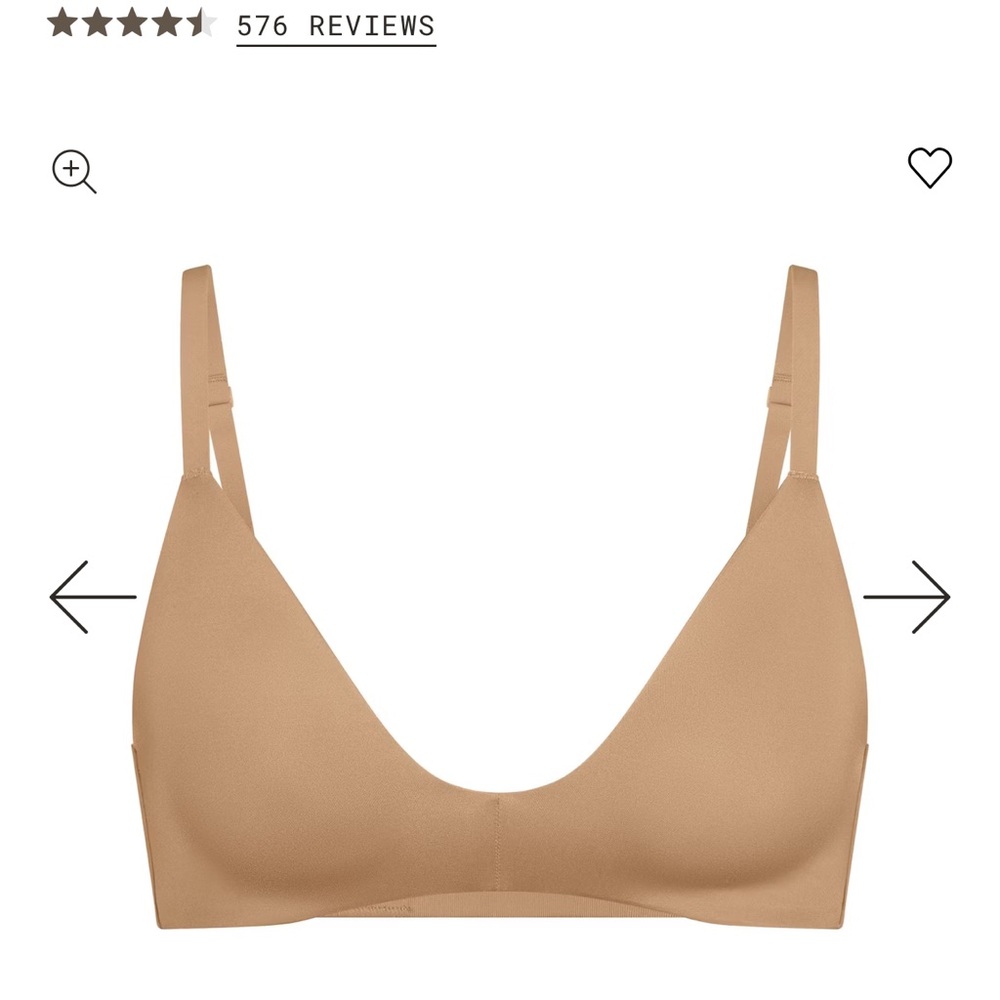 SKIMS NWOT wireless plunge bra- Tan